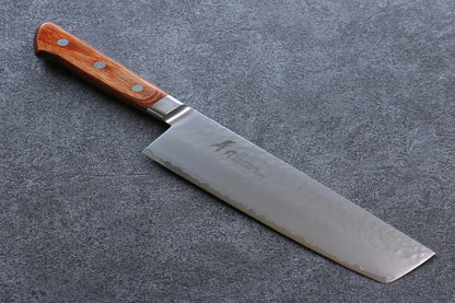 Sakai Takayuki VG5 ลายค้อนตี มีดหั่นผัก Nakiri มีดทำครัวญี่ปุ่น 180mm ด้ามไม้ Pakka wood สีน้ำตาล