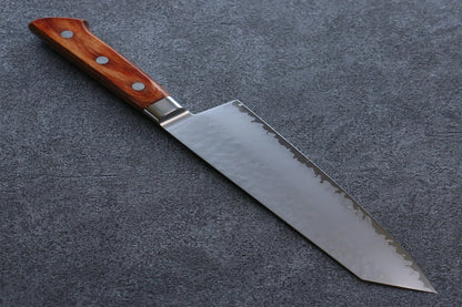 Sakai Takayuki VG5 ลายค้อนตี มีด Kiritsuke Gyuto มีดทำครัวญี่ปุ่น 190mm ด้ามไม้ Pakka wood สีน้ำตาล