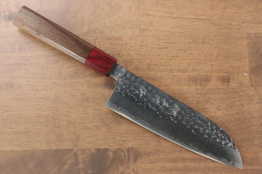 Yu Kurosaki Senko R2/SG2 ลายค้อนตี มีด Santoku มีดทำครัวญี่ปุ่น 165mm ด้ามไม้พะยูง