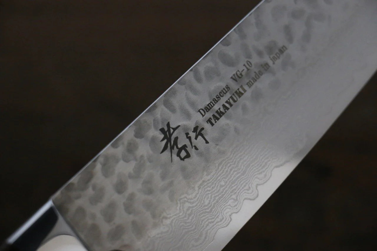 Sakai Takayuki VG10 33 ชั้น ดามัสกัส มีดกิวโตะ Gyuto มีดทำครัวญี่ปุ่น 240mm ด้ามต้นไอรอนวูดทะเลทราย