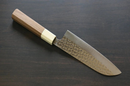 Yu Kurosaki Senko R2/SG2 ลายค้อนตี มีด Santoku มีดทำครัวญี่ปุ่น 165mm ด้ามไม้วอลนัท