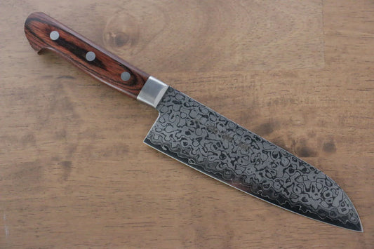 Sakai Takayuki VG10 ดามัสกัส 17 ชั้น ขัดขึ้นเงากระจก มีด Santoku มีดทำครัวญี่ปุ่น 165mm