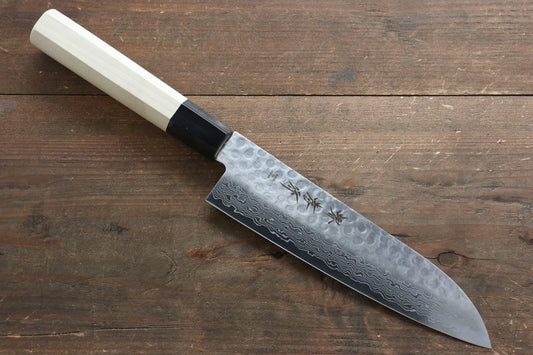 Sakai Takayuki AUS10 ดามัสกัส 45 ชั้น มีด Santoku มีดทำครัวญี่ปุ่น 180mm ด้ามต้นเเมกโนเลีย