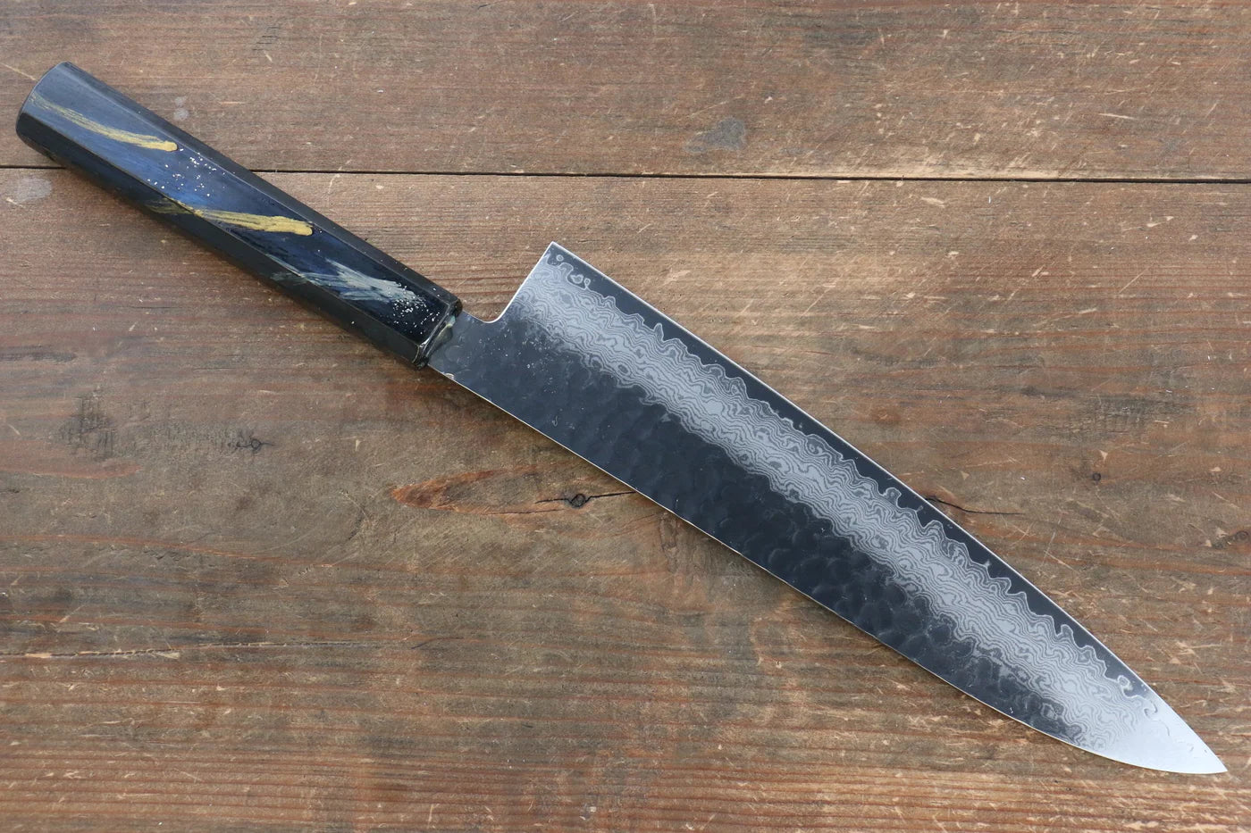 Sakai Takayuki VG10 ดามัสกัส 33 ชั้น มีดกิวโตะ Gyuto มีดทำครัวญี่ปุ่น 240mm ด้ามไม้โอ๊กเคลือบ (Saiseki)