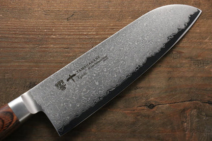 Tamahagane kyoto 63 ชั้น ดามัสกัส มีด Santoku มีดทำครัวญี่ปุ่น 160mm KP-1115