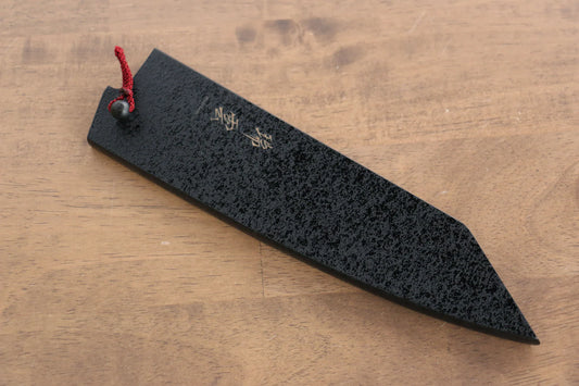 ZUIUN ลายหินสีดำ ไม้เเมกโนเลีย ฝัก (ปลอก) มีด มีด Kiritsuke Santoku ไม้อัด 180mm