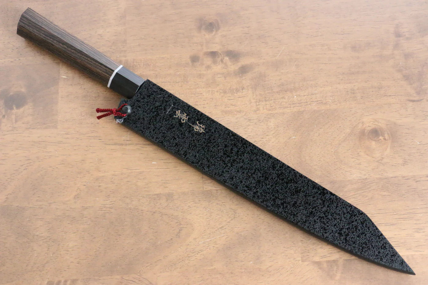 ZUIUN ลายหินสีดำ ไม้เเมกโนเลีย ฝัก (ปลอก) มีด มีด Kiritsuke Sujihiki ไม้อัด 240mm