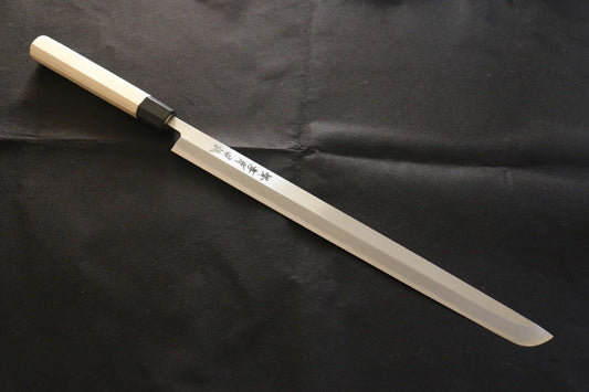 Sakai Takayuki White Steel (เหล็กกล้าขาว) No.2 มีดหั่นปลาทูน่า มีดทำครัวญี่ปุ่น 450mm