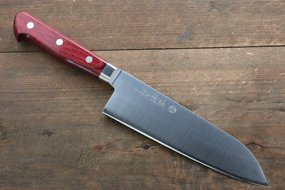 Takamura Knives R2/SG2 มีด Santoku มีดทำครัวญี่ปุ่น 170mm ด้ามไม้ Pakka wood สีแดง