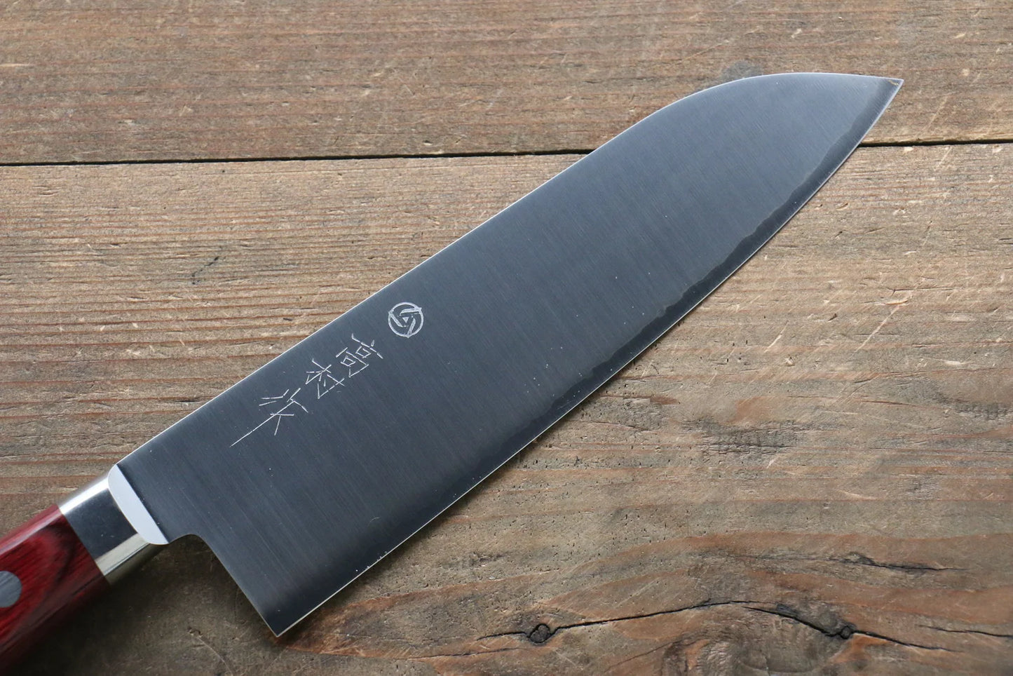 Takamura Knives R2/SG2 มีด Santoku มีดทำครัวญี่ปุ่น 170mm ด้ามไม้ Pakka wood สีแดง