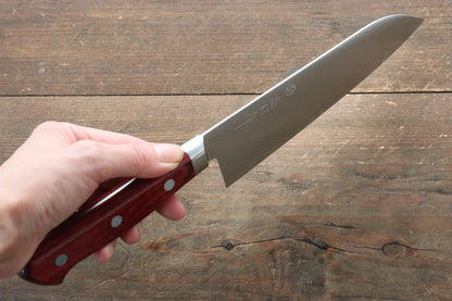 Takamura Knives R2/SG2 มีด Santoku มีดทำครัวญี่ปุ่น 170mm ด้ามไม้ Pakka wood สีแดง