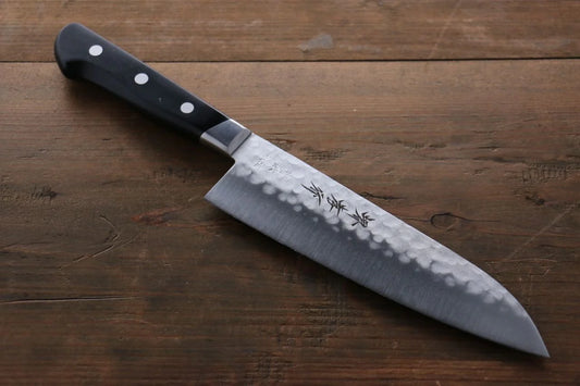 Sakai Takayuki Blue Steel (บลูสตีล) ลายค้อนตี 3 ชั้น มีด Santoku มีดทำครัวญี่ปุ่น 180mm