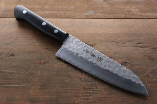 Sakai Takayuki Blue Steel (บลูสตีล) ลายค้อนตี 3 ชั้น มีด Santoku มีดทำครัวญี่ปุ่น 165mm